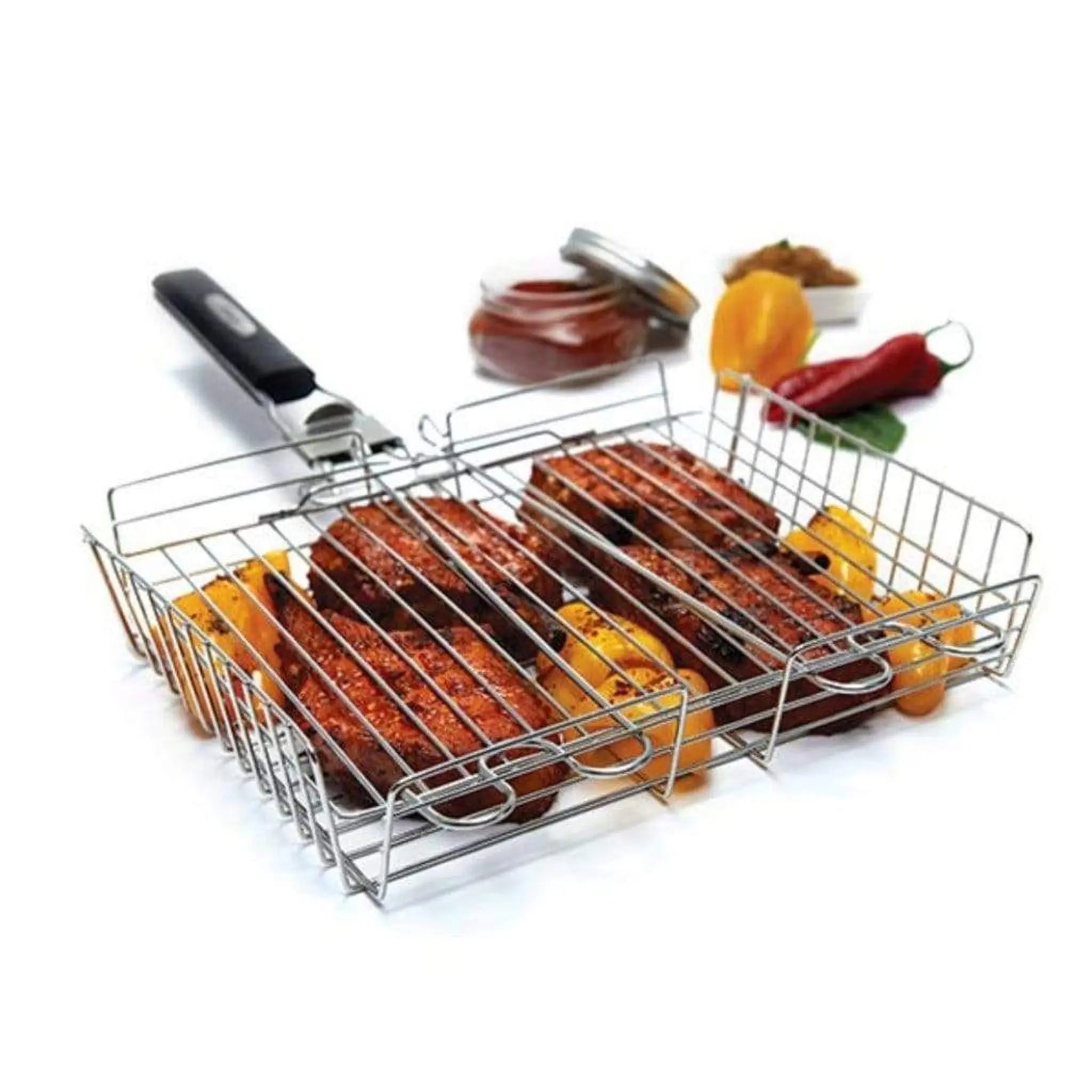 Broil King 12" Stainless Steel Grill Basket w/ Detachable Handle - by Broil King | Buy at Agent BBQ