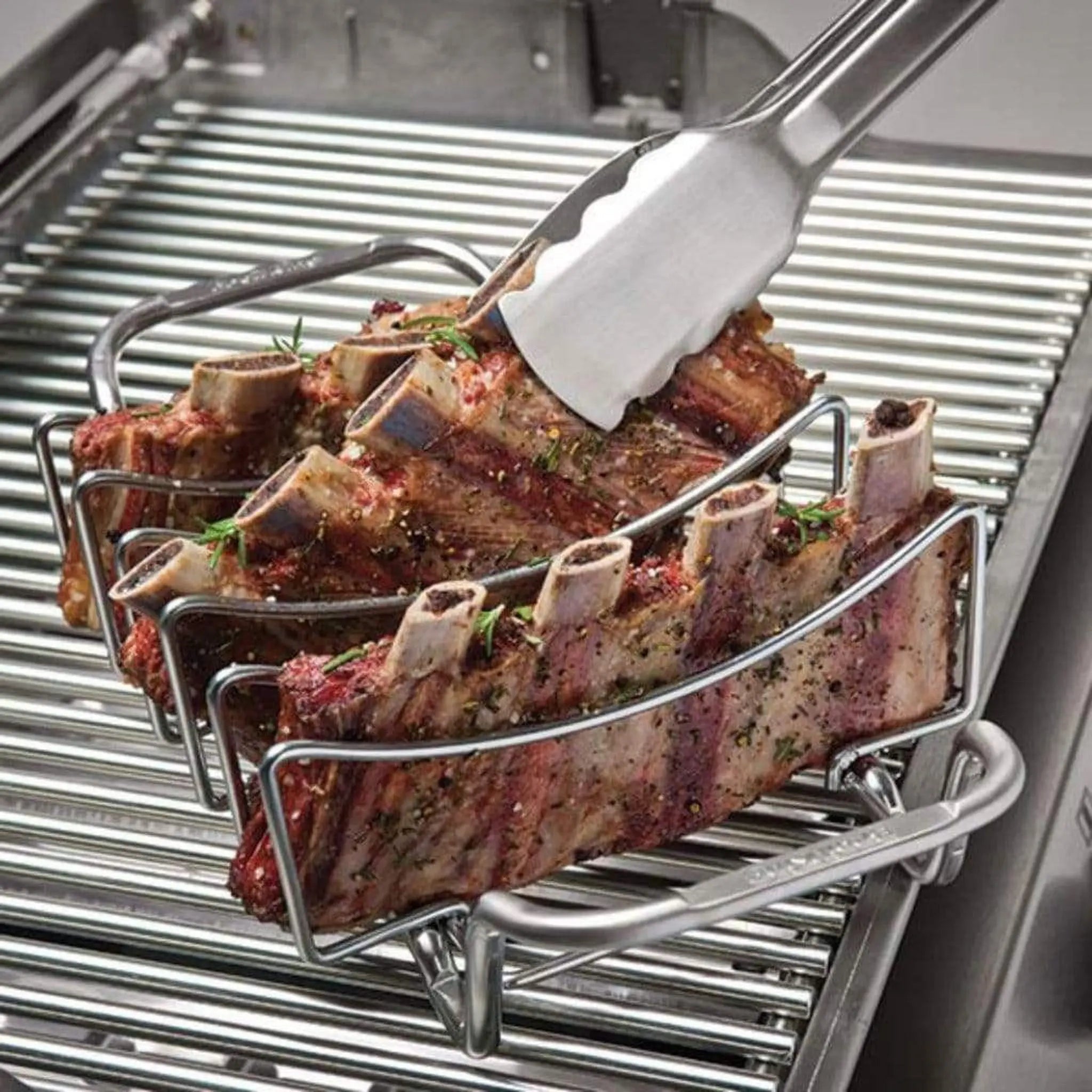 Broil King 15" Stainless Steel Imperial Rib and Roast Rack - by Broil King | Buy at Agent BBQ