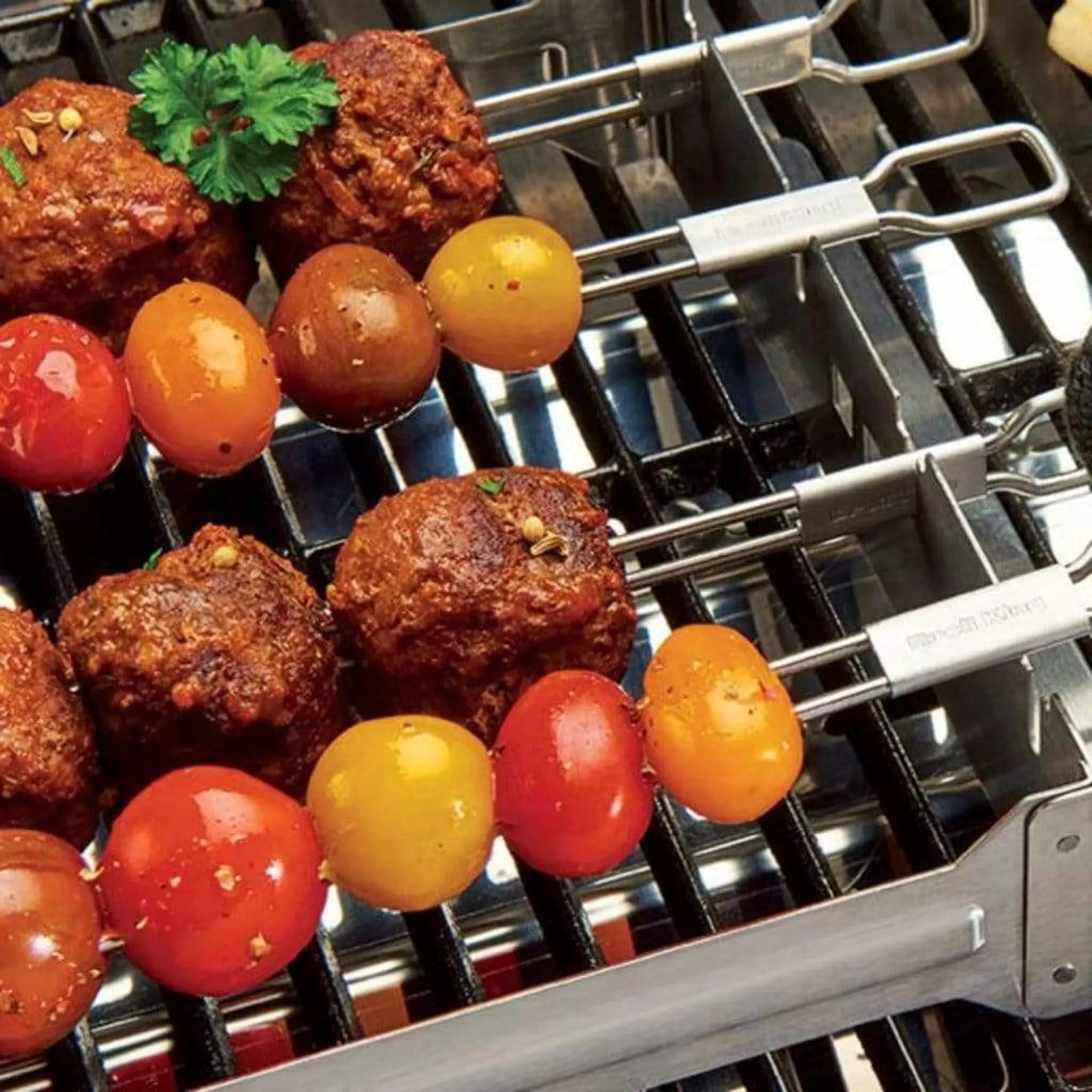 Broil King 4 - Piece Stainless Steel Dual Prong Skewer Set - by Broil King | Buy at Agent BBQ