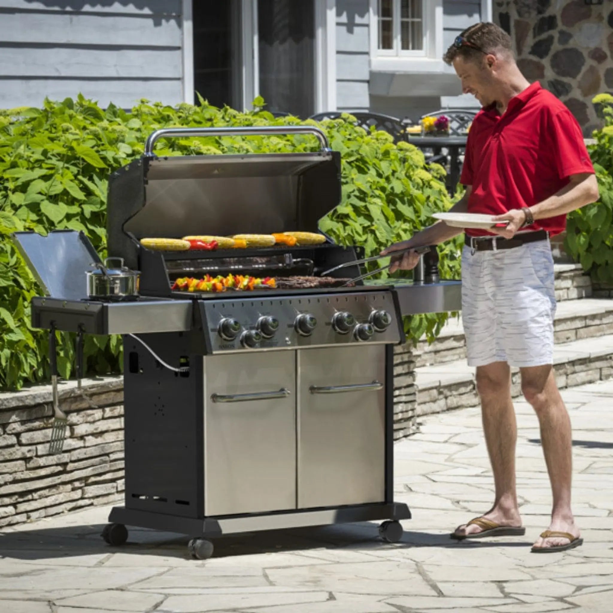 Broil King 63" 5 - Burner Baron S 590 Pro IR Gas Grill w/ Infrared Side Burner & Rear Rotisserie Burner - by Broil King | Buy at Agent BBQ