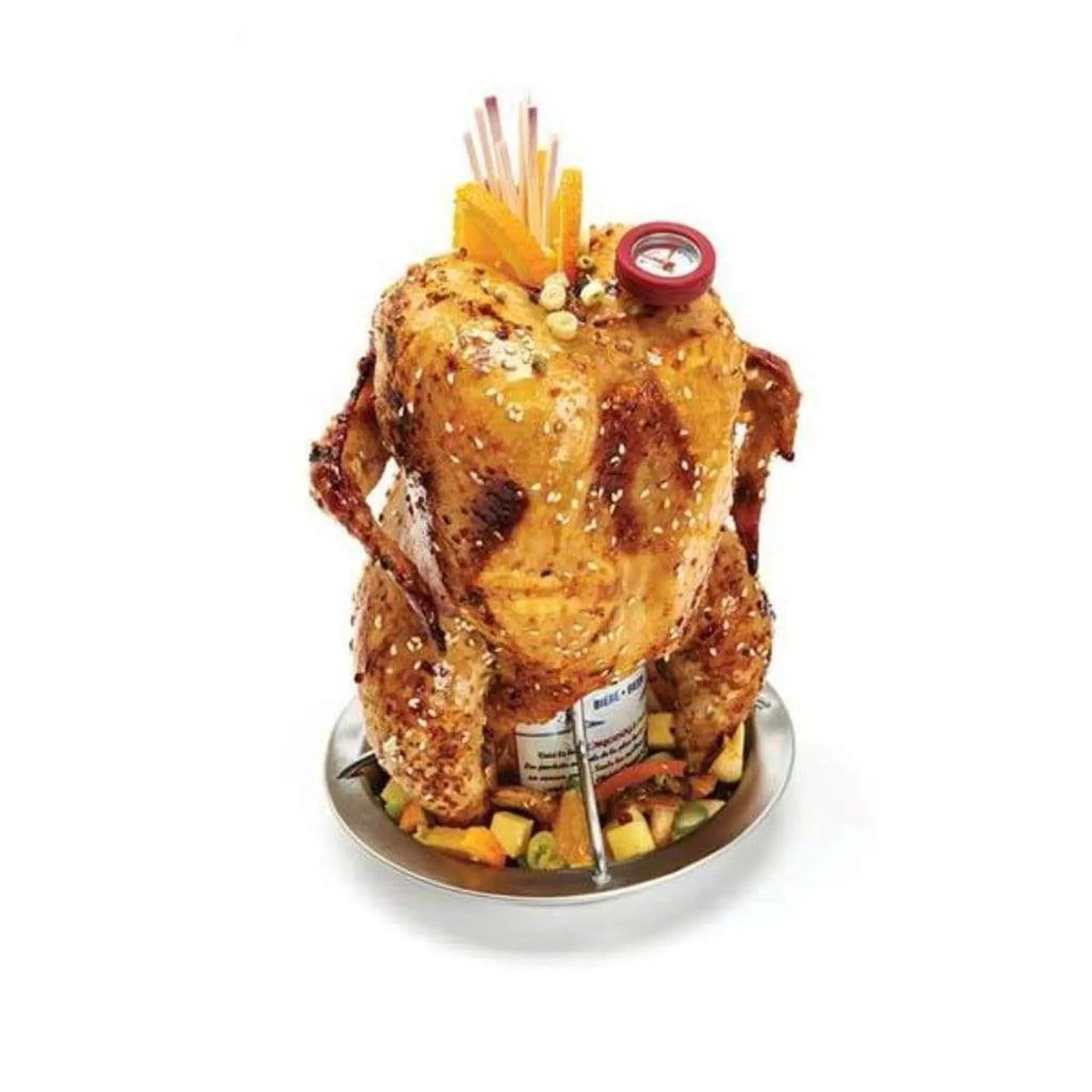 Broil King 8" Stainless Steel Chicken Roaster w/ Thermometer - by Broil King | Buy at Agent BBQ