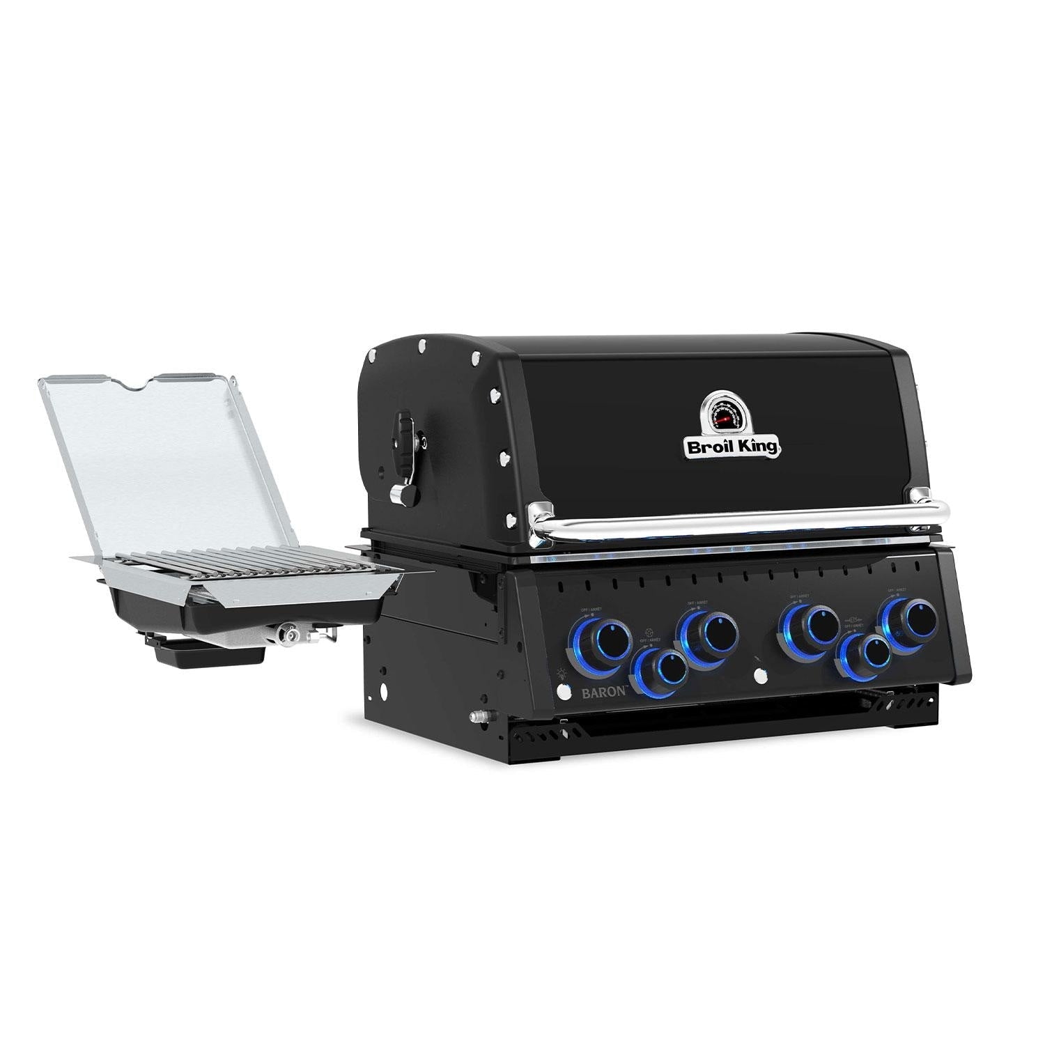 Broil King Baron 490 IR Shadow 28 - in 4 Burner Built - In Natural Gas Grill w/ Infrared Side Burner - Black - 875647 - Outdoor Grills by Broil King | Buy at Agent BBQ