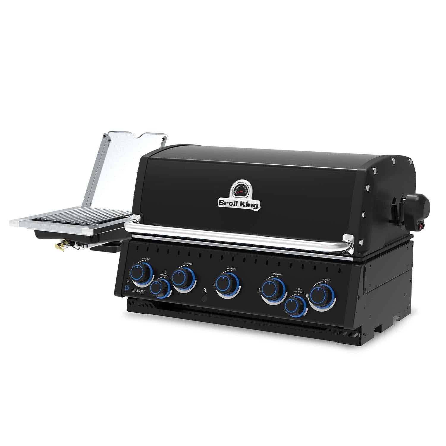 Broil King Baron 590 IR Shadow 32 - in 5 Burner Built - In Natural Gas Grill w/ Infrared Side Burner & Rear Rotisserie Burner - Black - 876647 - Outdoor Grills by Broil King | Buy at Agent BBQ