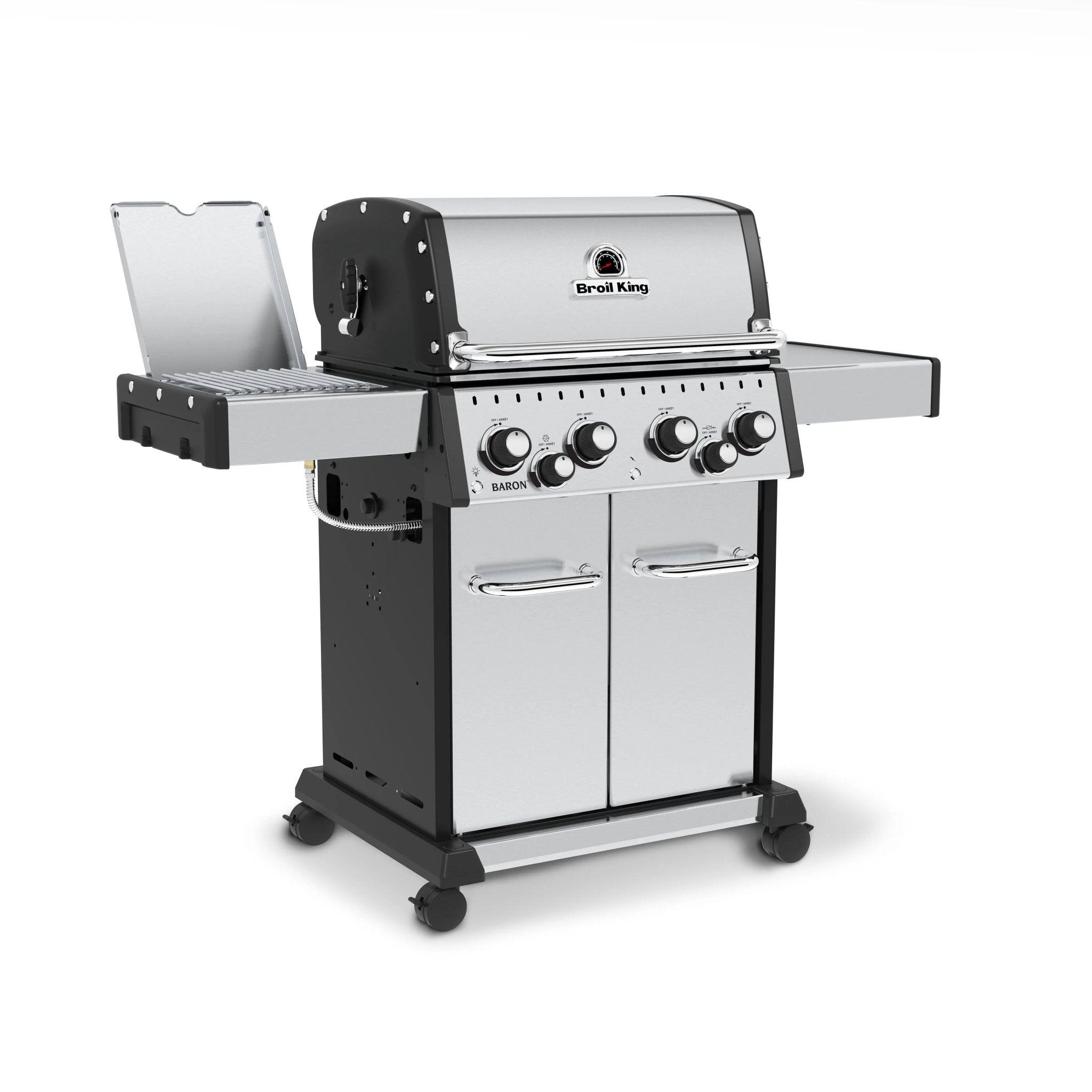 Broil King Baron S 490 PRO IR 4 - Burner Freestanding Grill, w/Rotisserie & Infrared Side Burner - by Broil King | Buy at Agent BBQ