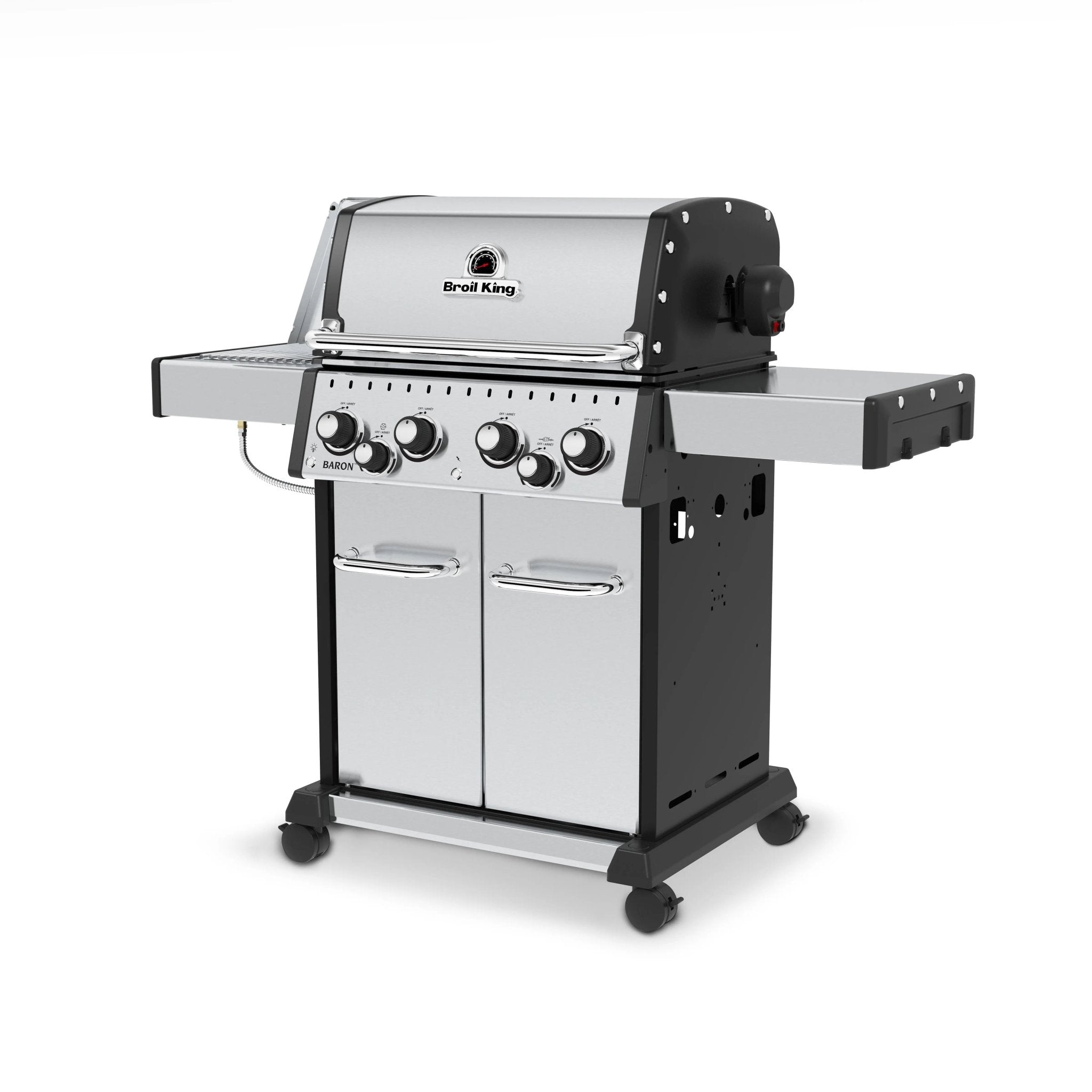 Broil King Baron S 490 PRO IR 4 - Burner Freestanding Grill, w/Rotisserie & Infrared Side Burner - by Broil King | Buy at Agent BBQ