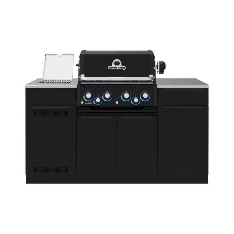 Broil King Baron Shadow 490i 4 - Burner Gas Grill With Rotisserie & Side Burner Grill Island - by Broil King | Buy at Agent BBQ