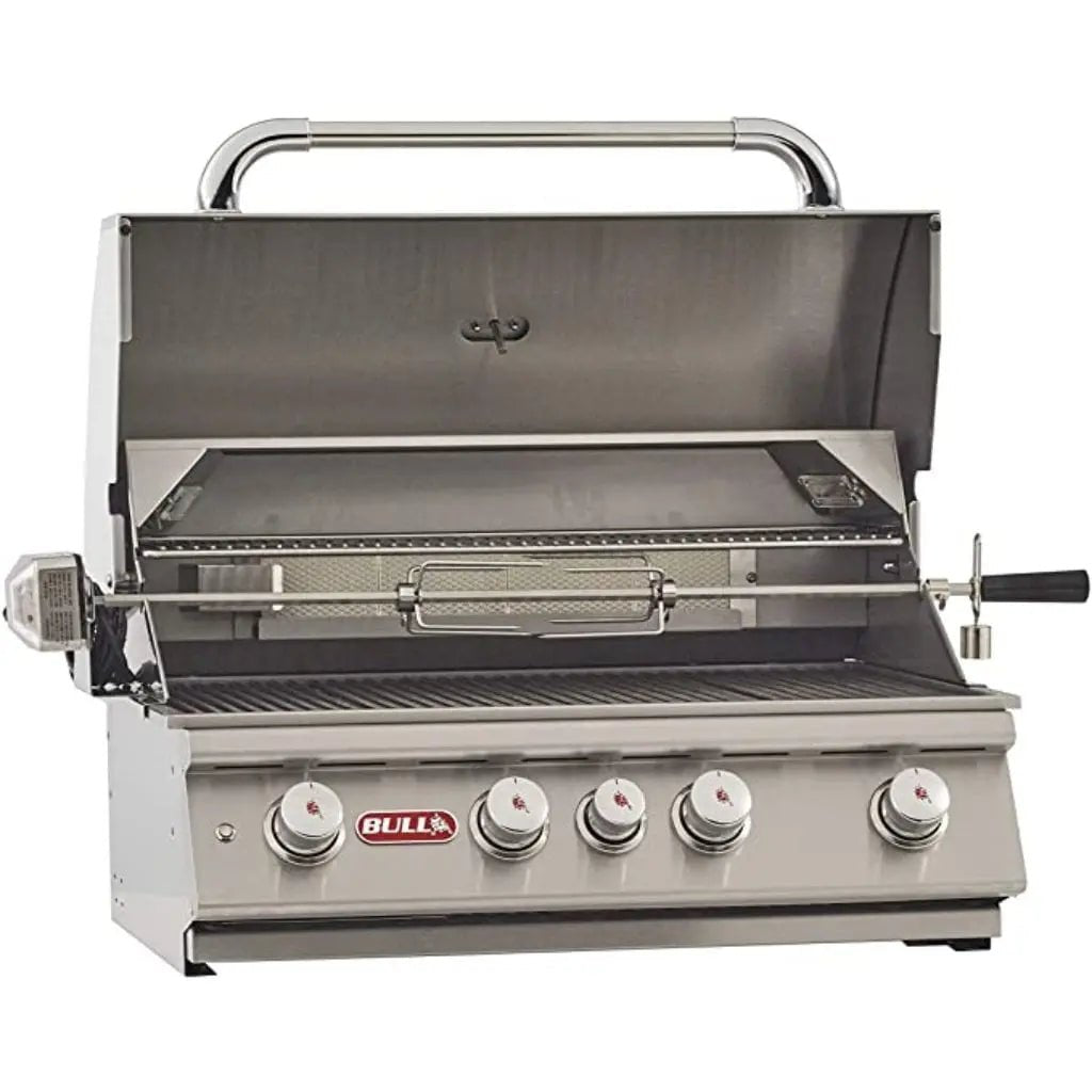 Bull 30" 4 - Burner Angus Built - In Gas Grill with Infrared Backburner & Rotisserie - by Bull Grills | Buy at Agent BBQ
