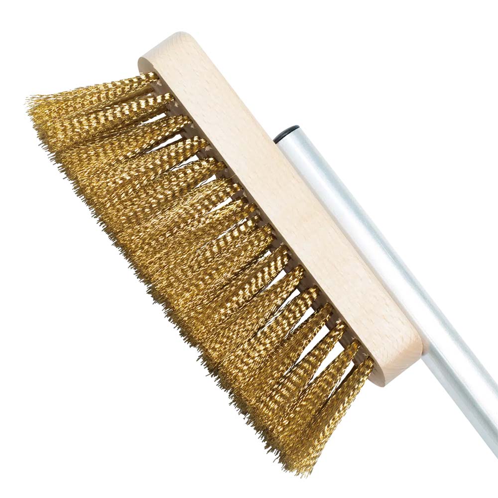 Bull Short Handled Brass Pizza Oven Brush - by Bull Grills | Buy at Agent BBQ