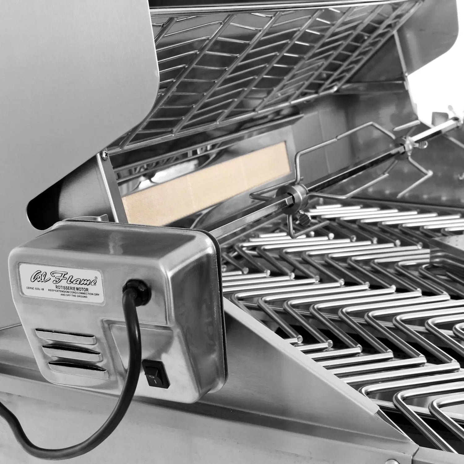 Cal Flame - BBQ Built In Grills P - Series 4 BURNER with Lights, Rotisserie & Back Burner - BBQ19P04 - Built - In Propane or Natural Gas Grills by Cal Flame | Buy at Agent BBQ