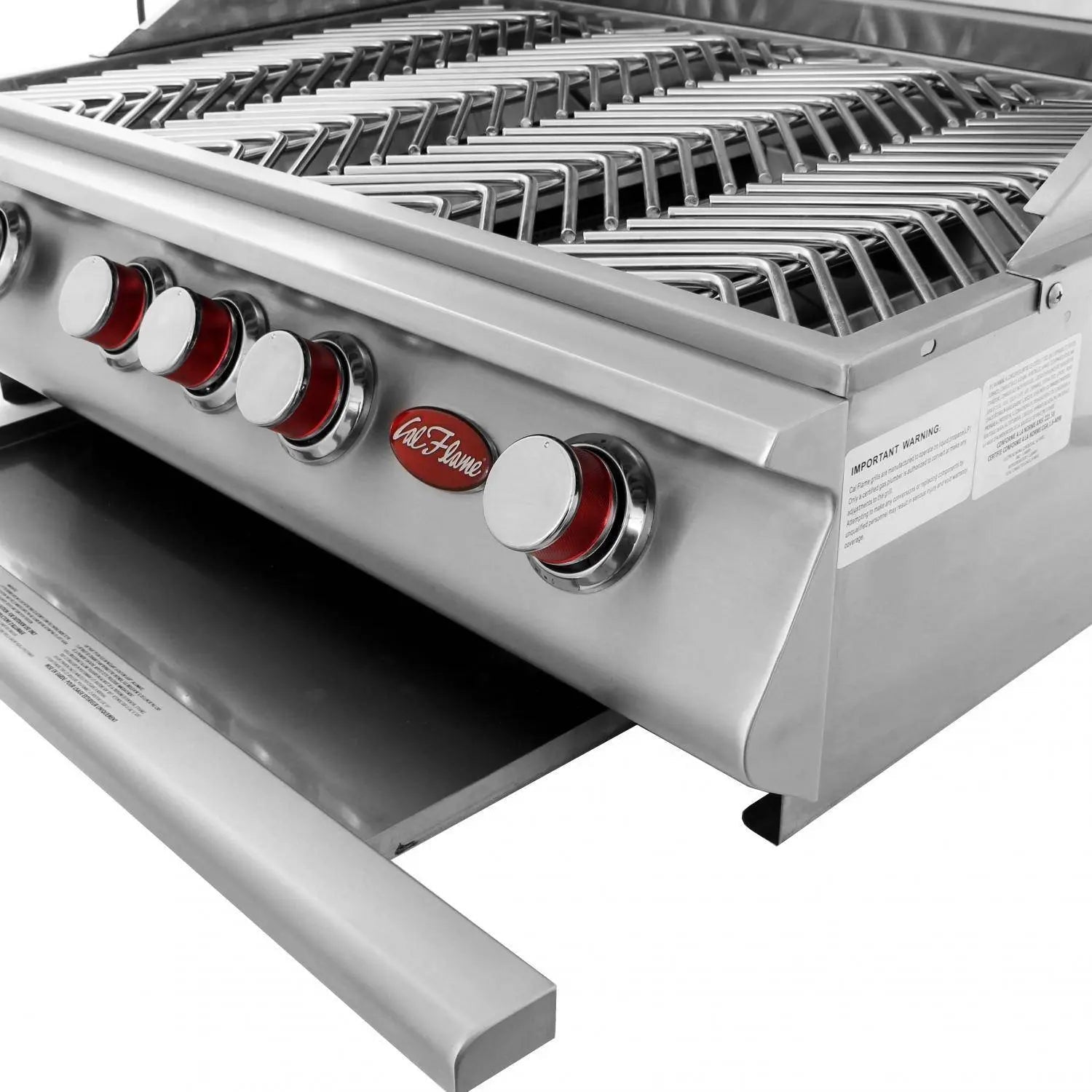 Cal Flame - BBQ Built In Grills P - Series 4 BURNER with Lights, Rotisserie & Back Burner - BBQ19P04 - Built - In Propane or Natural Gas Grills by Cal Flame | Buy at Agent BBQ