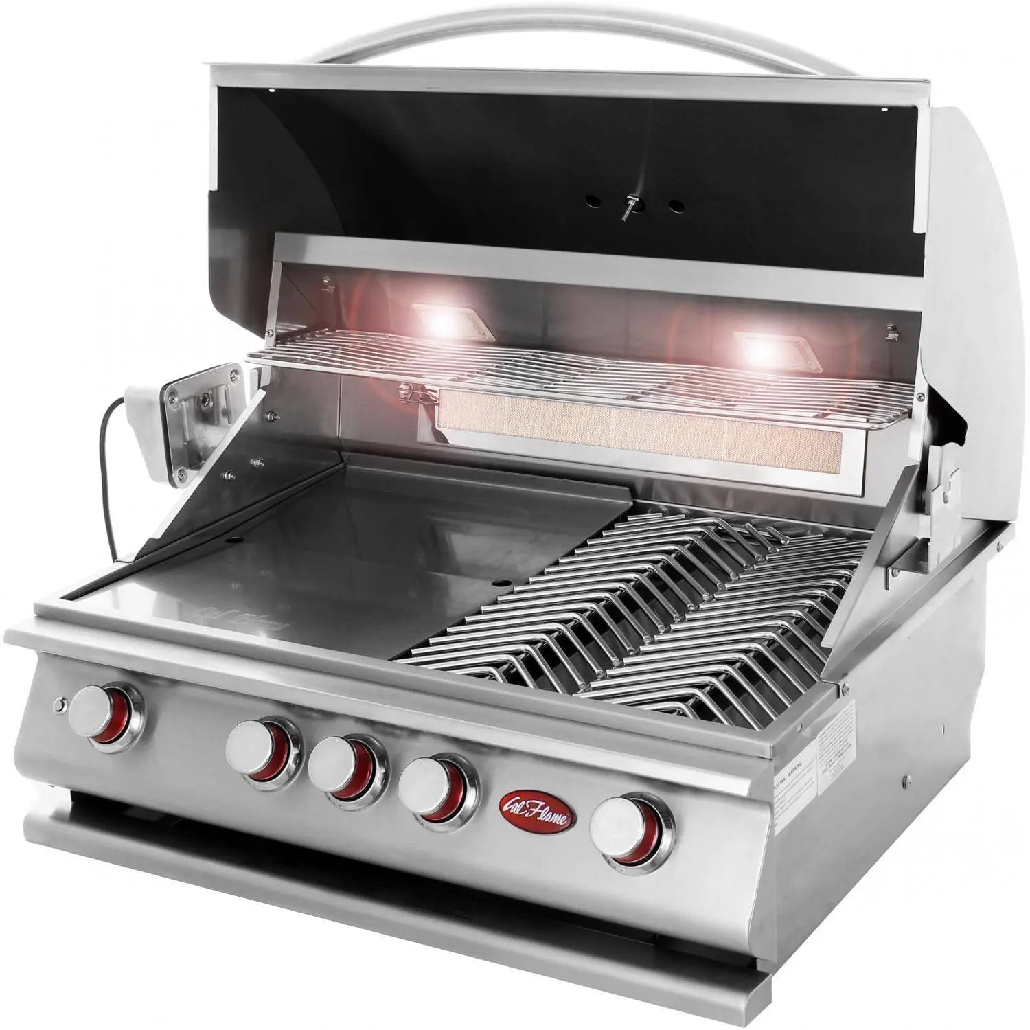 Cal Flame - BBQ Built In Grills P - Series 4 BURNER with Lights, Rotisserie & Back Burner - BBQ19P04 - Built - In Propane or Natural Gas Grills by Cal Flame | Buy at Agent BBQ