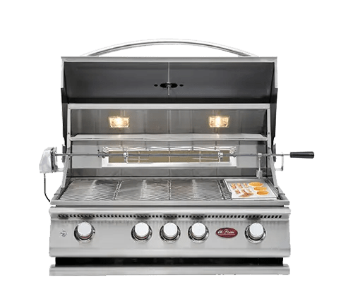 Cal Flame - BBQ Built In Grills P - Series 4 BURNER with Lights, Rotisserie & Back Burner - BBQ19P04 - Built - In Propane or Natural Gas Grills by Cal Flame | Buy at Agent BBQ