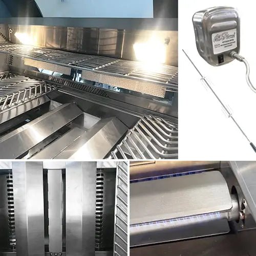 Cal Flame - BBQ Built In Grills P - Series 5 Burner with Lights, Rotisserie & Back Burner - BBQ19P05 - Built - In Propane or Natural Gas Grills by Cal Flame | Buy at Agent BBQ