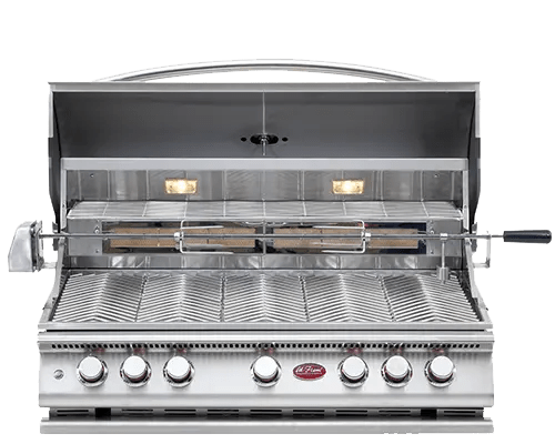Cal Flame - BBQ Built In Grills P - Series 5 Burner with Lights, Rotisserie & Back Burner - BBQ19P05 - Built - In Propane or Natural Gas Grills by Cal Flame | Buy at Agent BBQ