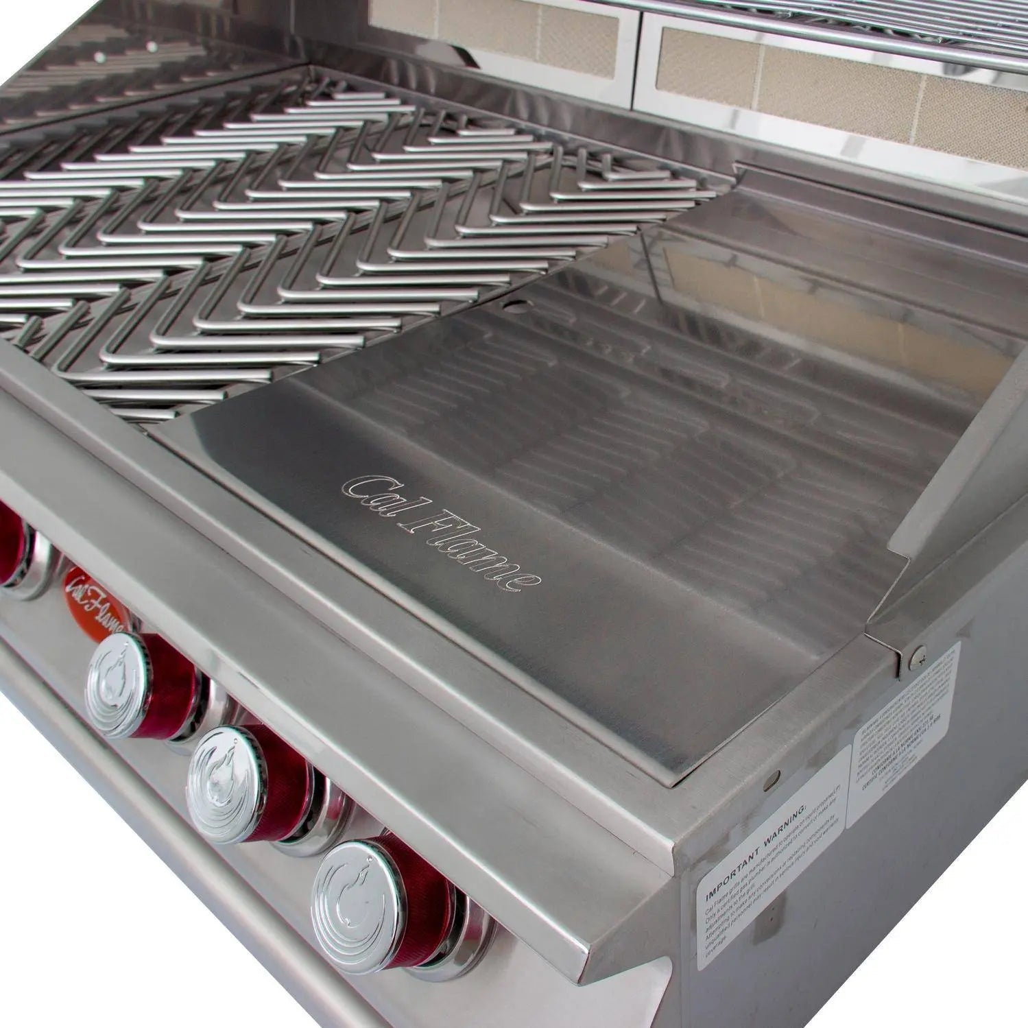 Cal Flame - BBQ Built In Grills P - Series 6 Burner with Lights, Rotisserie & Back Burner - Liquid Propane - BBQ19P06 - Built - In Propane or Natural Gas Grills by Cal Flame | Buy at Agent BBQ