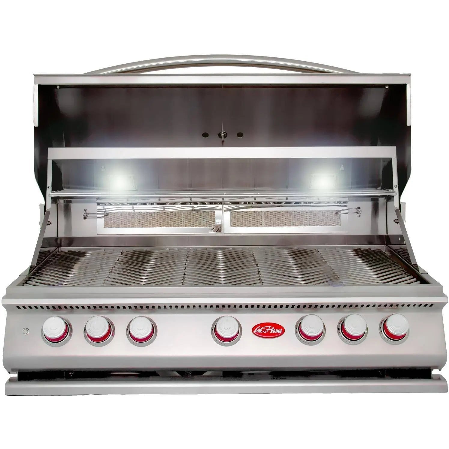 Cal Flame - BBQ Built In Grills P - Series 6 Burner with Lights, Rotisserie & Back Burner - Liquid Propane - BBQ19P06 - Built - In Propane or Natural Gas Grills by Cal Flame | Buy at Agent BBQ