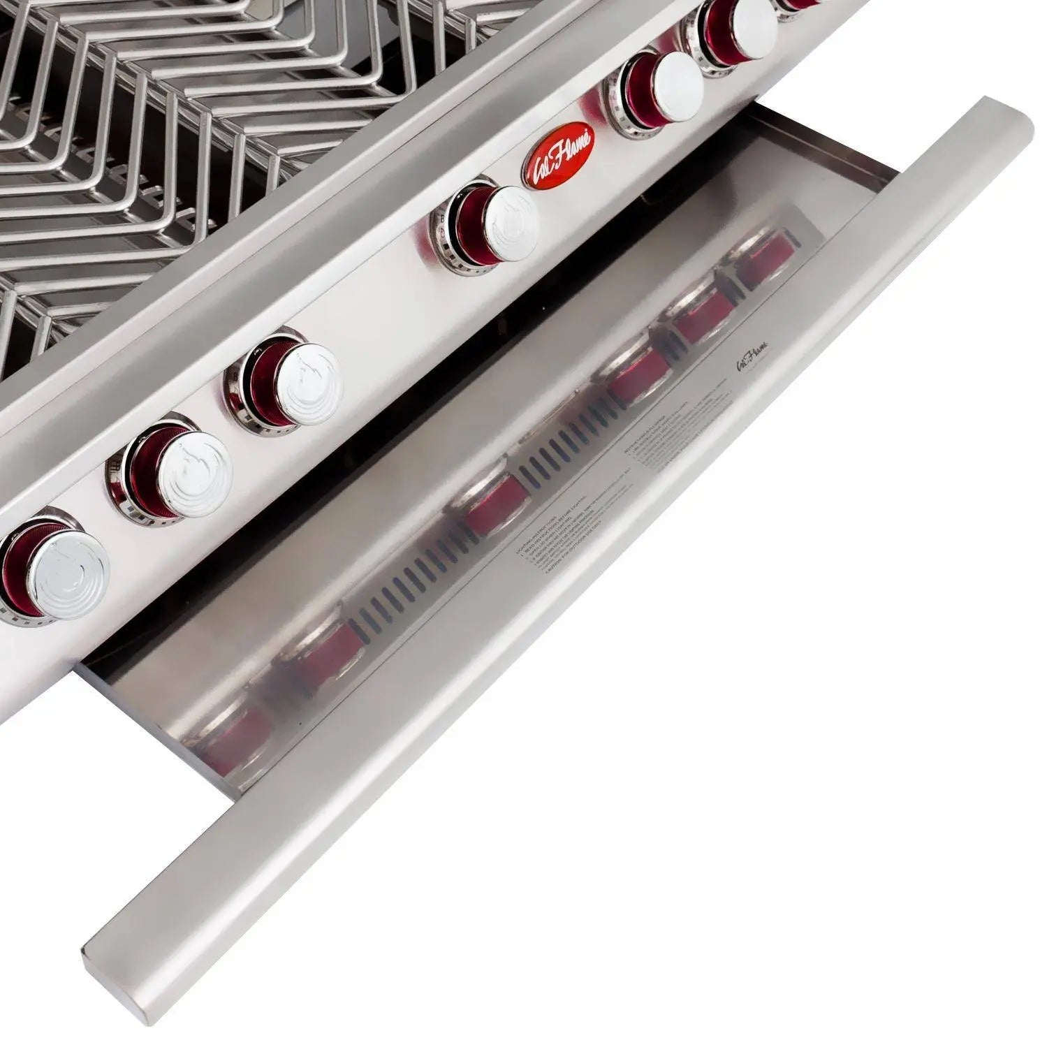 Cal Flame - BBQ Built In Grills P - Series 6 Burner with Lights, Rotisserie & Back Burner - Liquid Propane - BBQ19P06 - Built - In Propane or Natural Gas Grills by Cal Flame | Buy at Agent BBQ