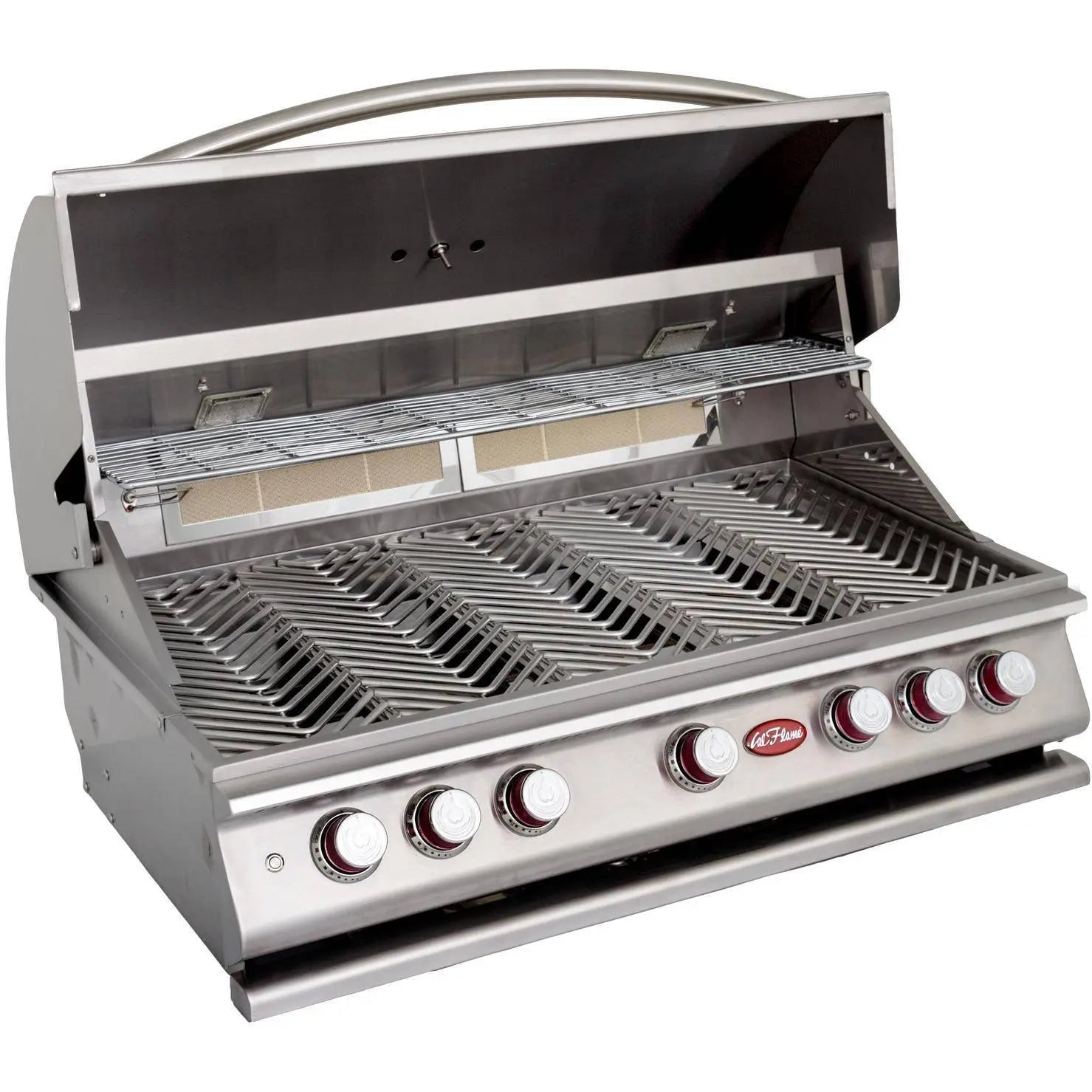 Cal Flame - BBQ Built In Grills P - Series 6 Burner with Lights, Rotisserie & Back Burner - Liquid Propane - BBQ19P06 - Built - In Propane or Natural Gas Grills by Cal Flame | Buy at Agent BBQ