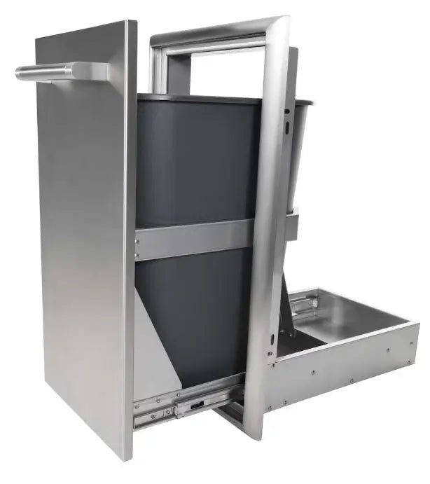 Coyote 15" Single Pull Out Trash And Recycle - C3 - STC - Outdoor Kitchens by Coyote Outdoor Living | Buy at Agent BBQ