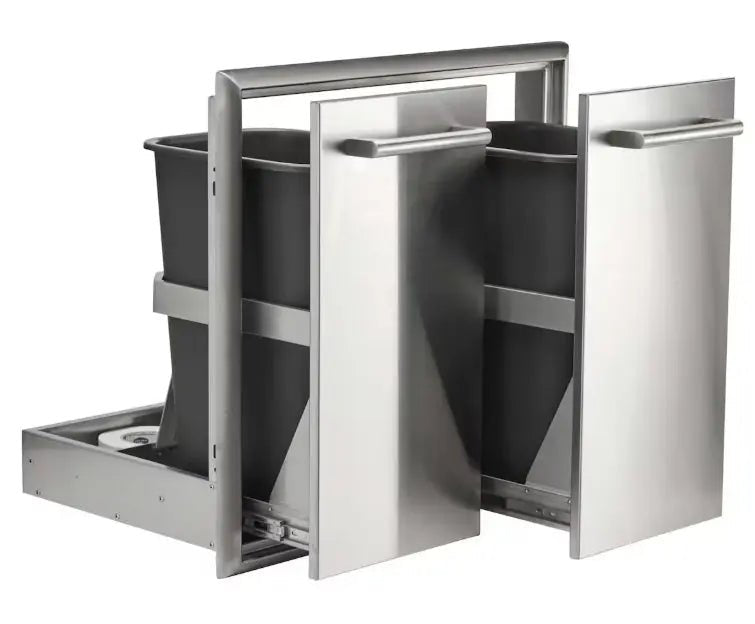 Coyote 26 Inch Pull Out Trash and Recycle - C3 - TC - Outdoor Kitchens by Coyote Outdoor Living | Buy at Agent BBQ