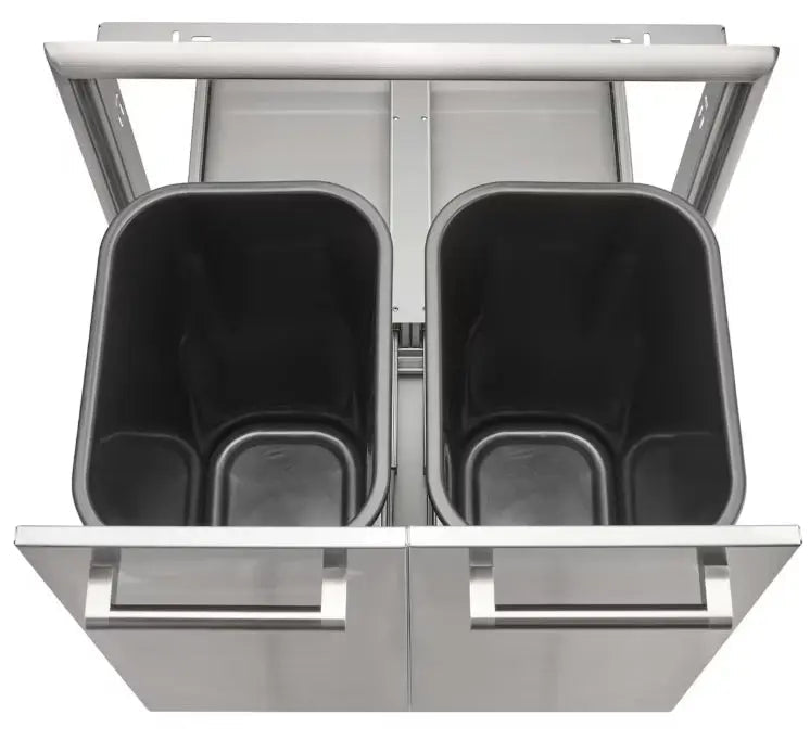 Coyote 26 Inch Pull Out Trash and Recycle - C3 - TC - Outdoor Kitchens by Coyote Outdoor Living | Buy at Agent BBQ
