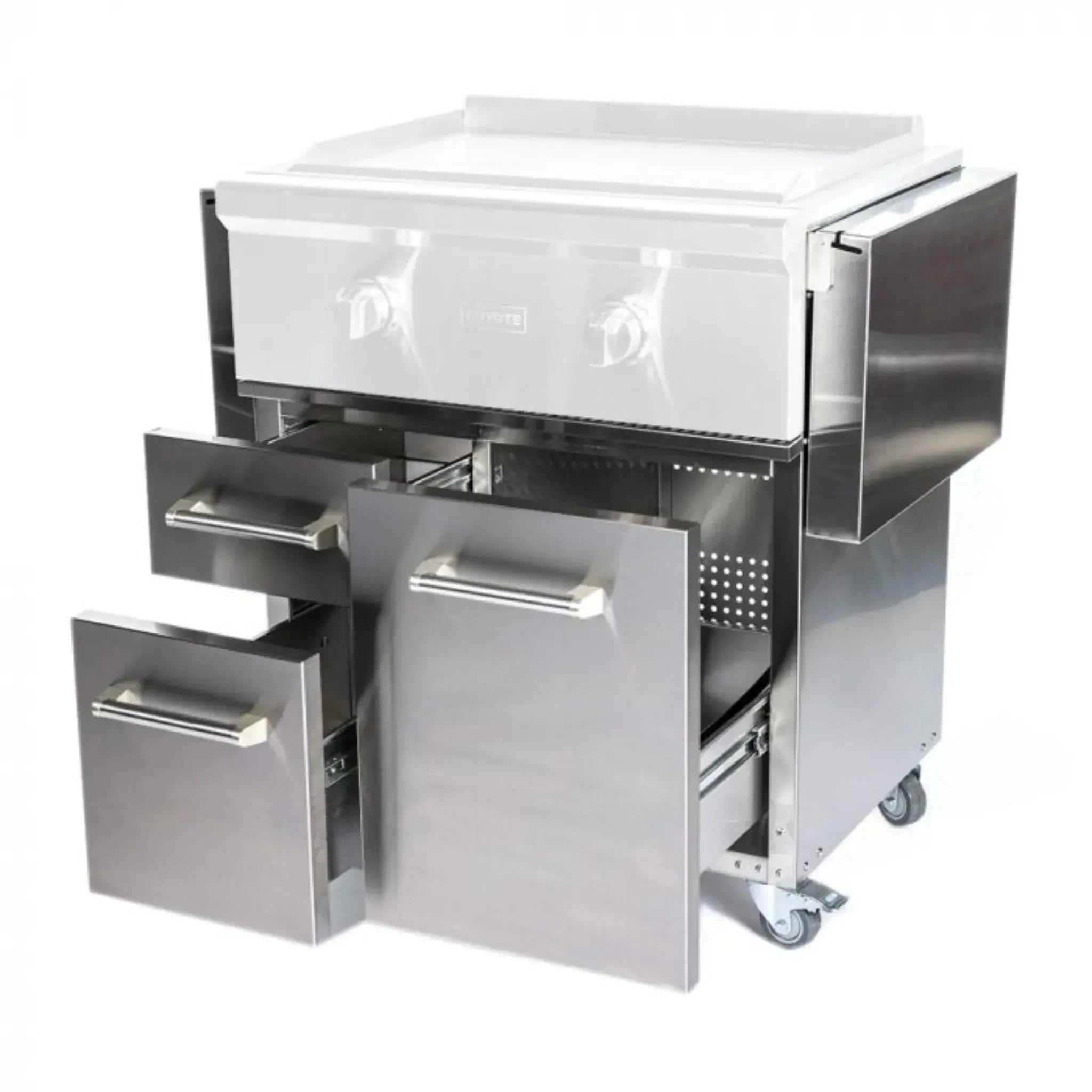 Coyote 30" Flat Top Griddle Cart - C3FTCART - by Coyote Outdoor Living | Buy at Agent BBQ