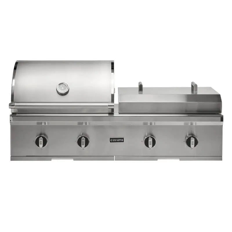 Coyote 50 - in Built - In Gas Grill / Flat Top Combo - C3CO50 - Outdoor Grills by Coyote Outdoor Living | Buy at Agent BBQ