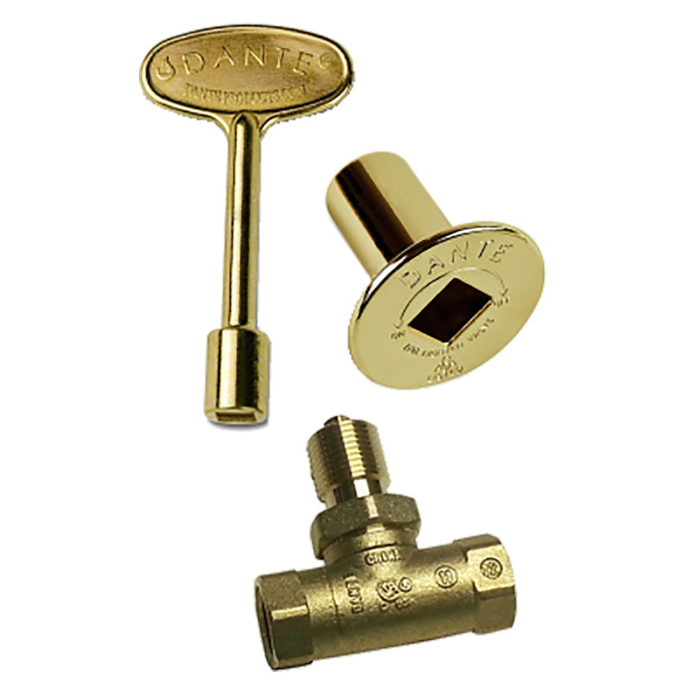 Dante 1/2 - Inch Quarter Turn Straight Gas Ball Valve Kit, Brass - by Dante Products | Buy at Agent BBQ