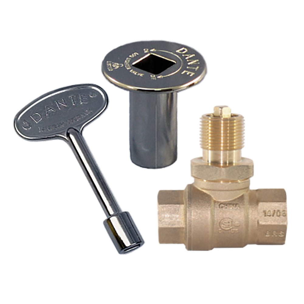 Dante 3/4 - Inch Quarter Turn Straight Gas Ball Valve Kit, Chrome - by Dante Products | Buy at Agent BBQ