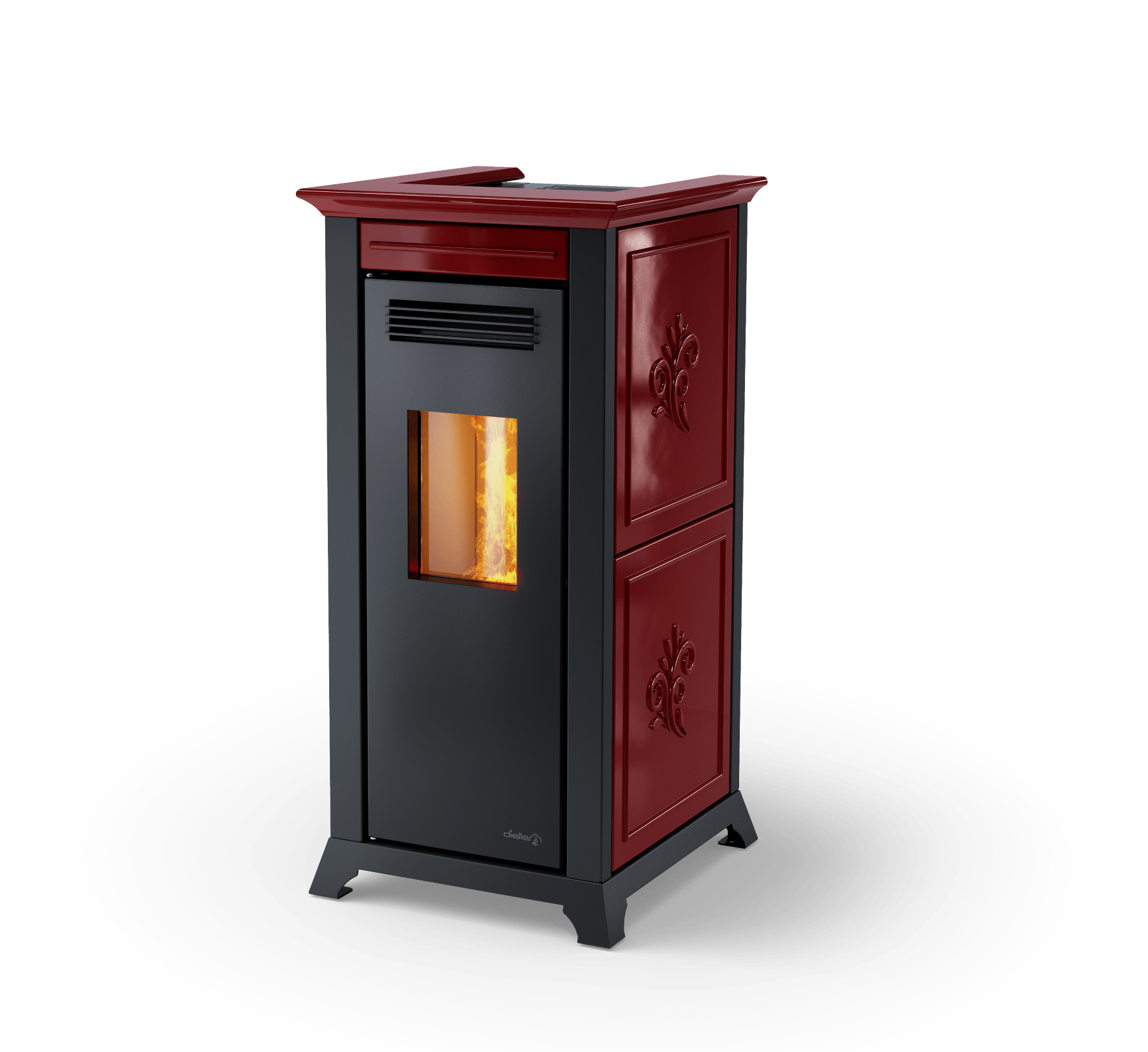 Dielle Ethesia Pellet Stove - Bordeaux Ceramic - by Dielle | Buy at Agent BBQ
