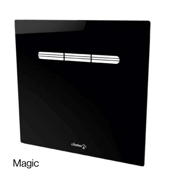 Dielle FBX Pellet Insert - Black Glass With Magic Black Glass Front (26.65" x 25.19") - by Dielle | Buy at Agent BBQ