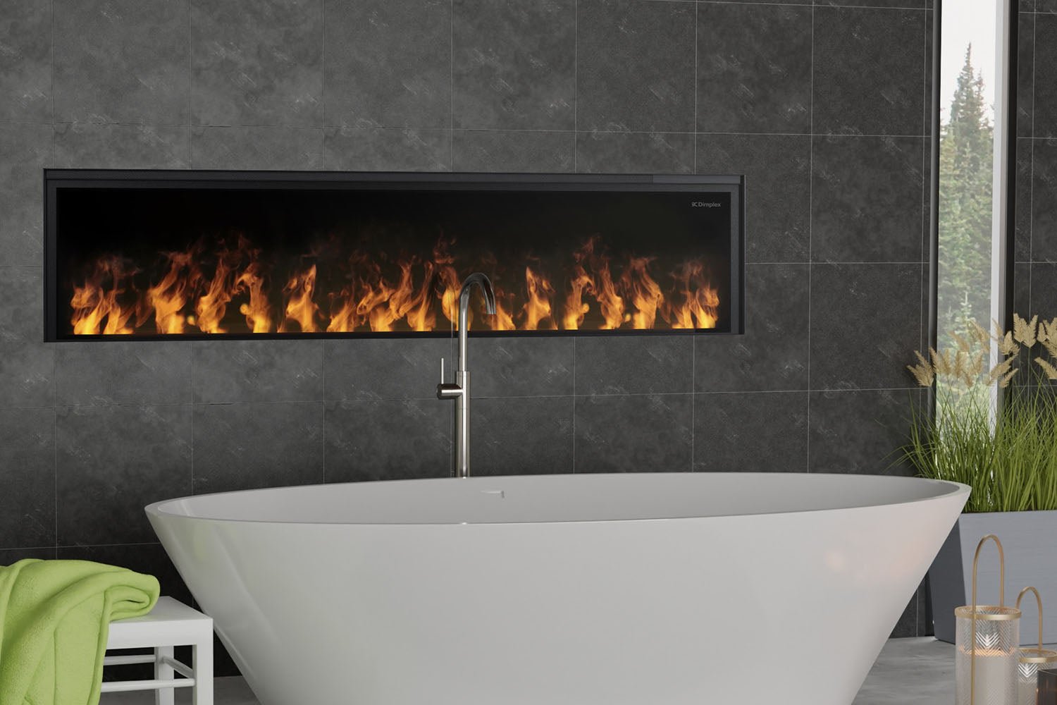 Dimplex 86" Opti - myst Linear Built - In Electric Fireplace - Electric Fireplace by Dimplex | Buy at Agent BBQ
