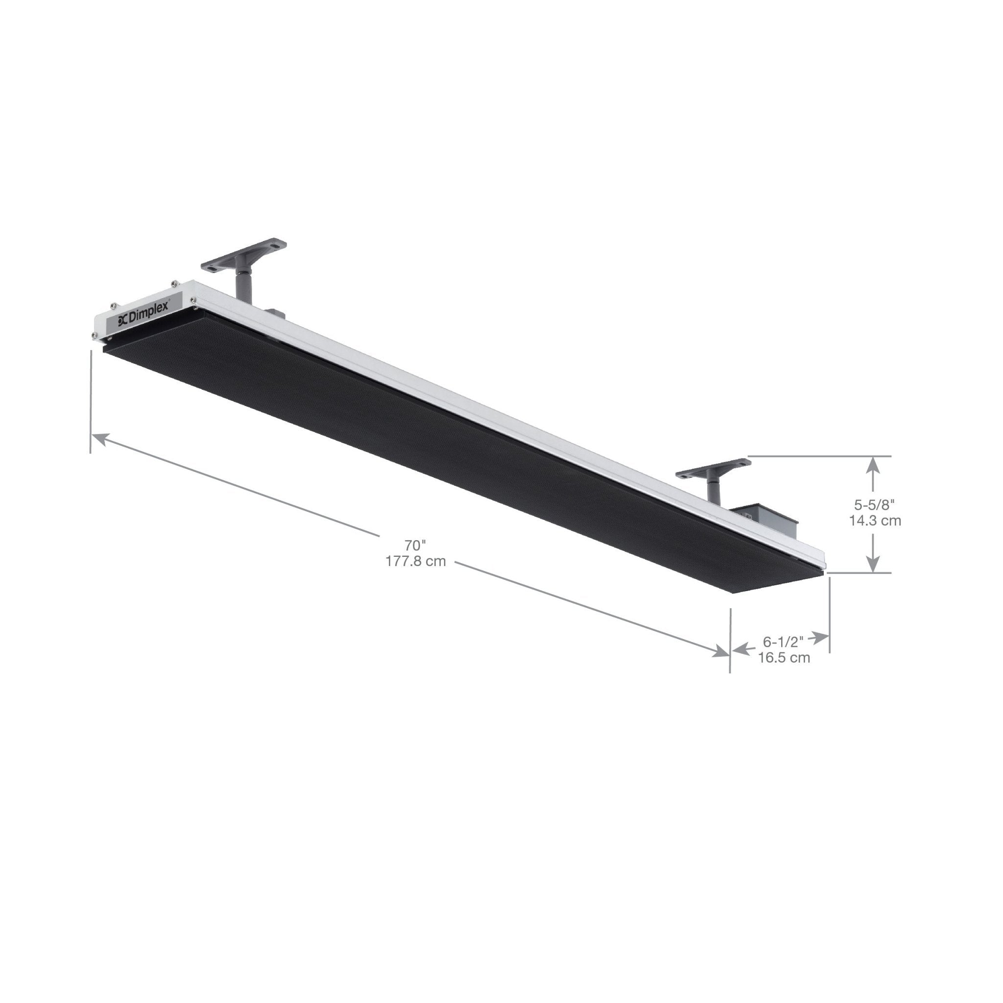 Dimplex - DLW Series 54" Outdoor/Indoor Electric Infrared Heater - Black (2400W 240V) - DLW2400B24 - by Dimplex | Buy at Agent BBQ