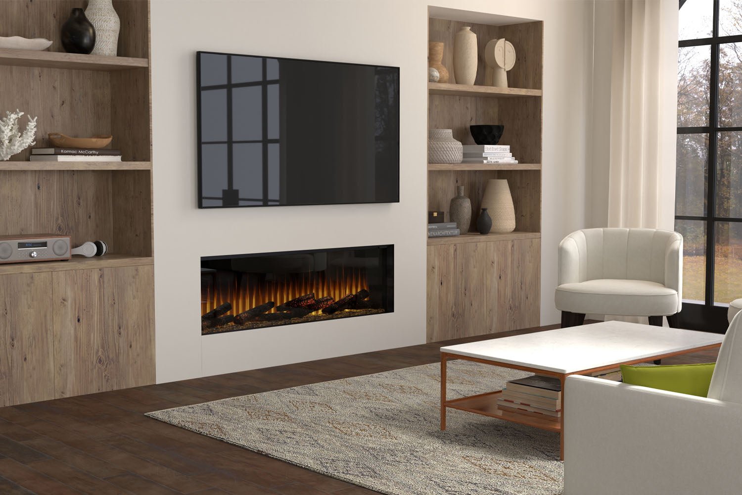 Dimplex Ignite Ultra 60" Smart Linear Multi - Side View Built - In Electric Fireplace - Electric Fireplace by Dimplex | Buy at Agent BBQ