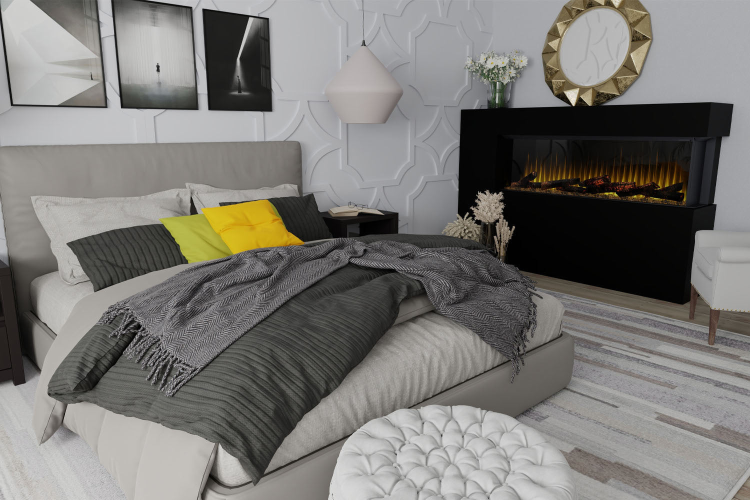 Dimplex Ignite Ultra 60" Smart Linear Multi - Side View Built - In Electric Fireplace - Electric Fireplace by Dimplex | Buy at Agent BBQ