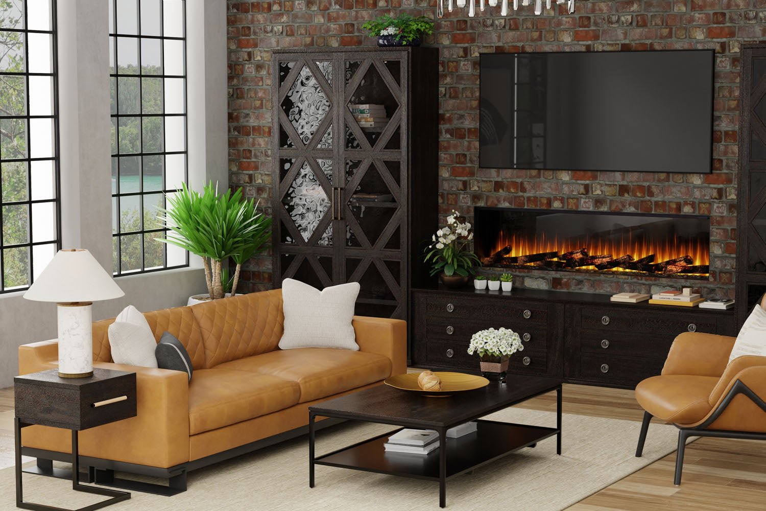 Dimplex Ignite Ultra 74" Smart Linear Multi - Side View Built - In Electric Fireplace - Electric Fireplace by Dimplex | Buy at Agent BBQ