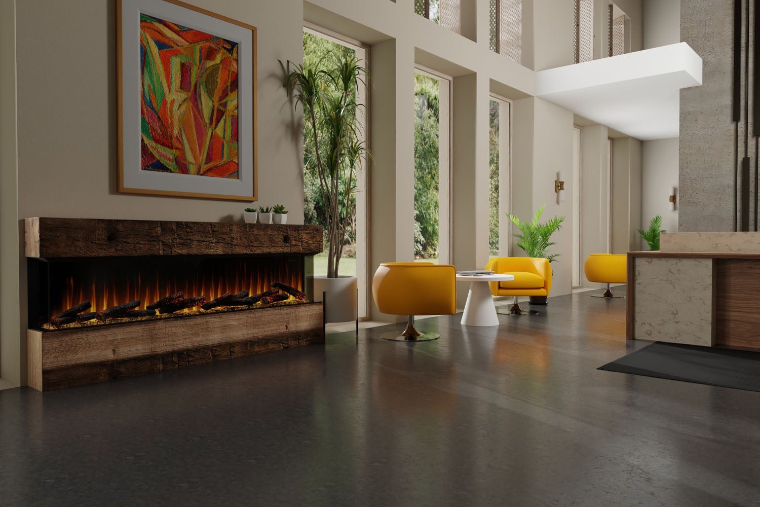 Dimplex Ignite Ultra 88" Smart Linear Multi - Side View Built - In Electric Fireplace - Electric Fireplace by Dimplex | Buy at Agent BBQ