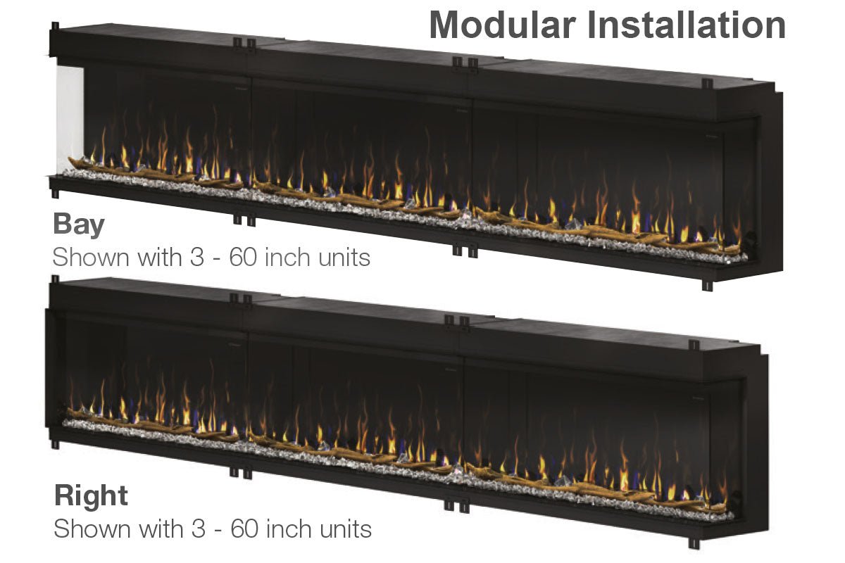 Dimplex IgniteXL Bold 50" Smart Linear Multi - Side View Built - In Electric Fireplace - Electric Fireplace by Dimplex | Buy at Agent BBQ