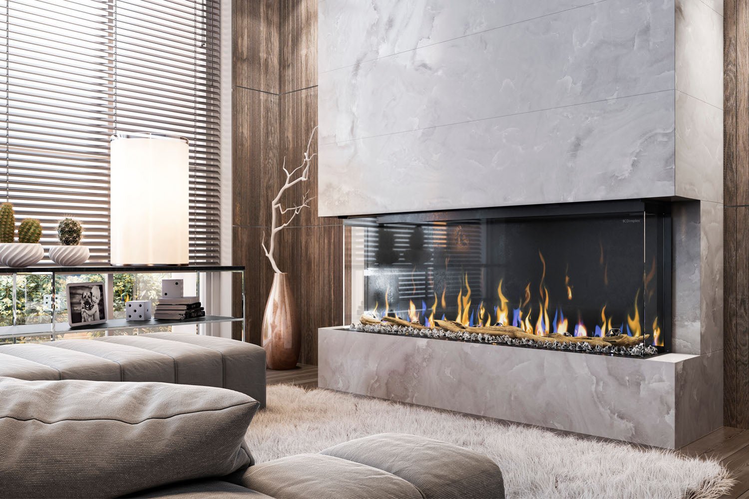 Dimplex IgniteXL Bold 50" Smart Linear Multi - Side View Built - In Electric Fireplace - Electric Fireplace by Dimplex | Buy at Agent BBQ