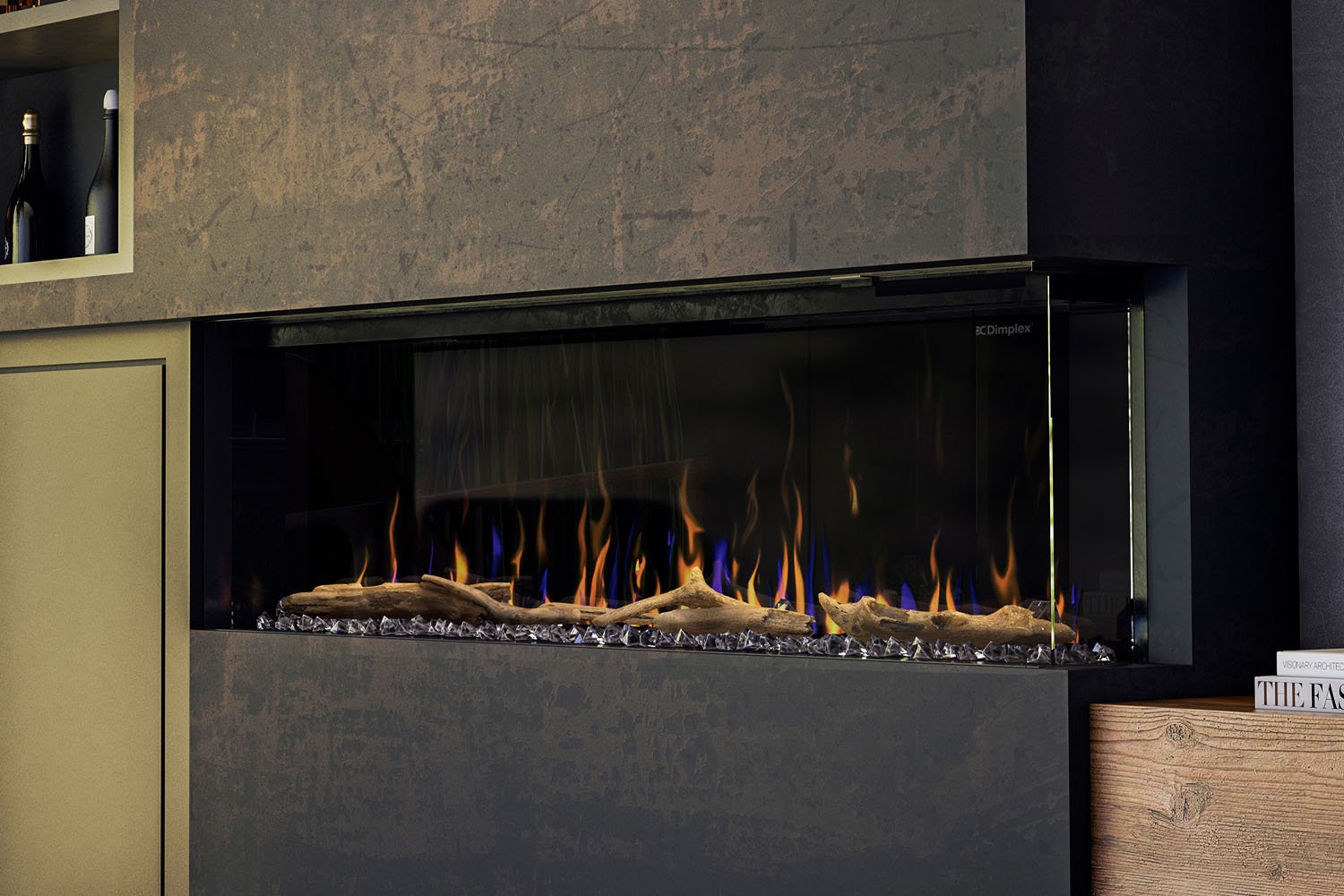 Dimplex IgniteXL Bold 60" Smart Linear Multi - Side View Built - In Electric Fireplace - Electric Fireplace by Dimplex | Buy at Agent BBQ