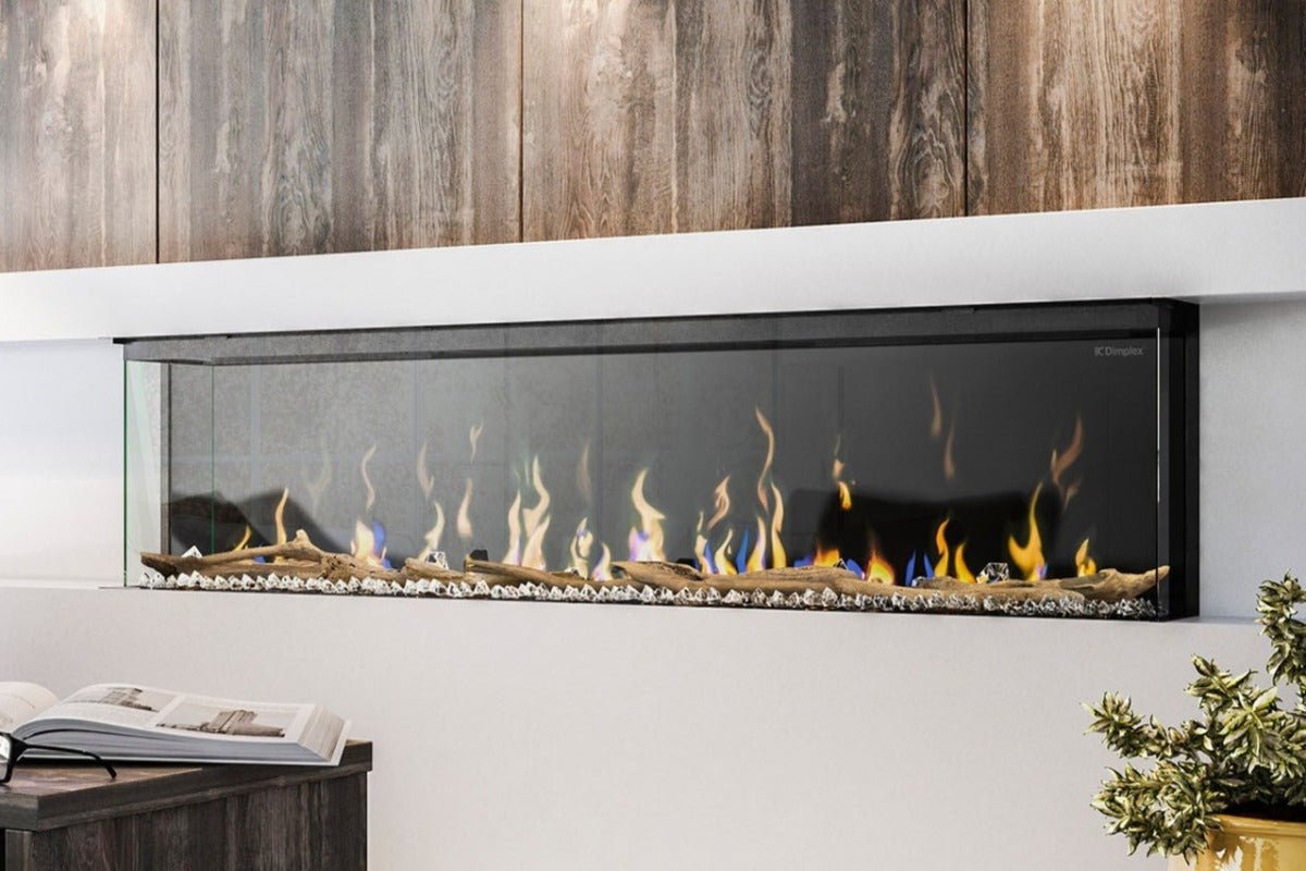 Dimplex IgniteXL Bold 74" Smart Linear Multi - Side View Built - In Electric Fireplace - Electric Fireplace by Dimplex | Buy at Agent BBQ