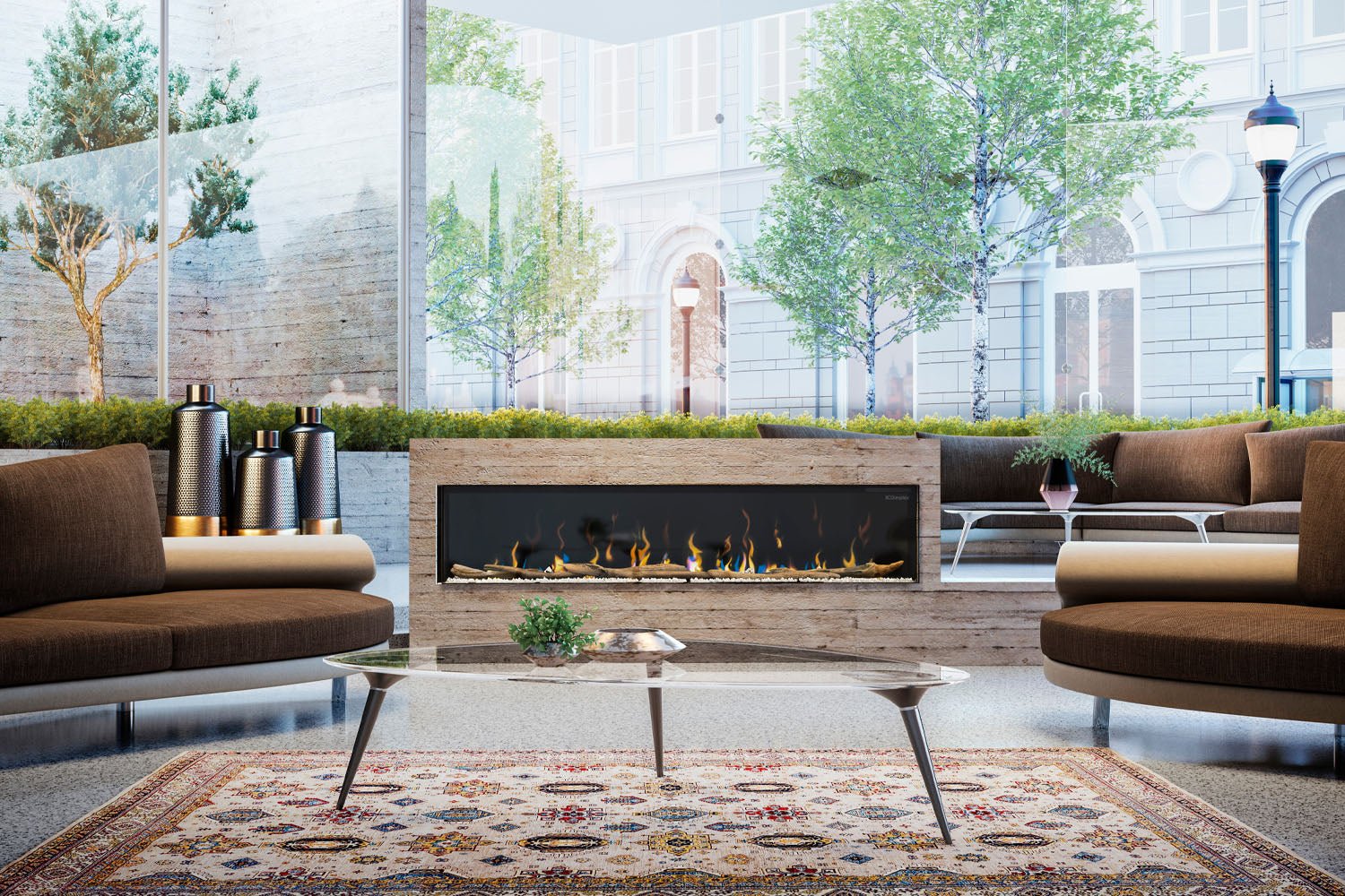 Dimplex IgniteXL Bold 88" Smart Linear Multi - Side View Built - In Electric Fireplace - Electric Fireplace by Dimplex | Buy at Agent BBQ
