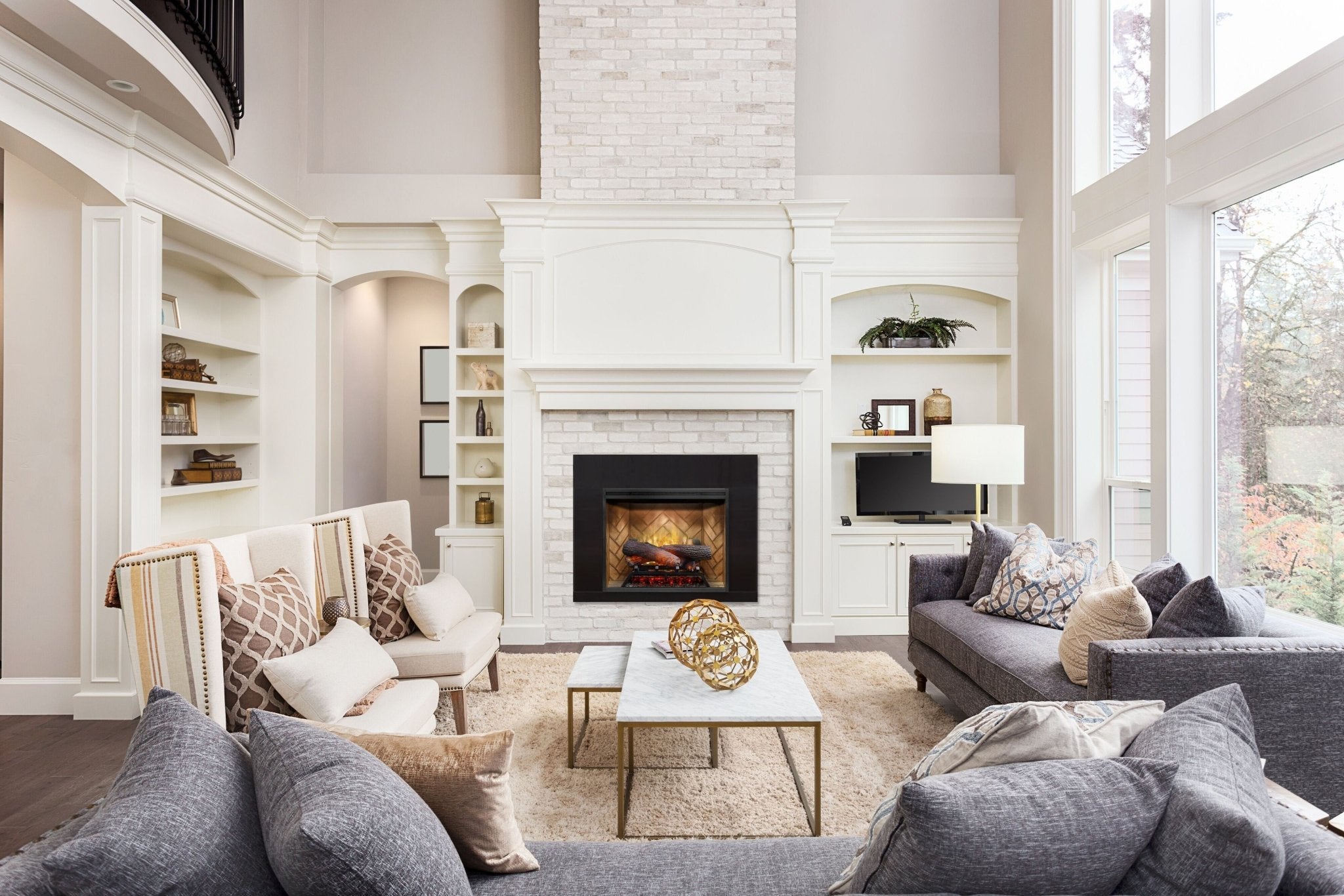 Dimplex Revillusion 24 inch Built - In Electric Firebox | Herringbone Brick - by Dimplex | Buy at Agent BBQ