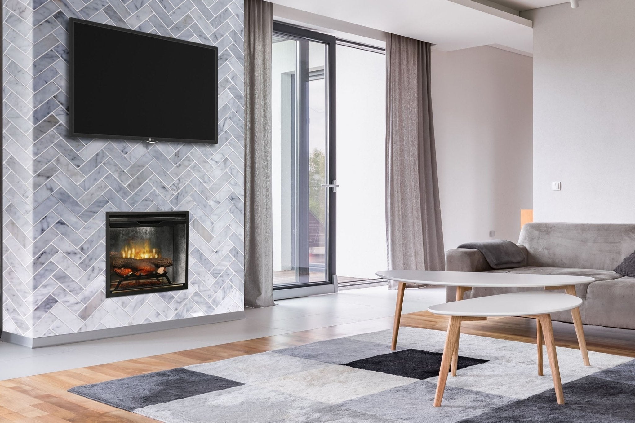 Dimplex Revillusion 24 inch Built - In Electric Firebox | Weathered Concrete - by Dimplex | Buy at Agent BBQ