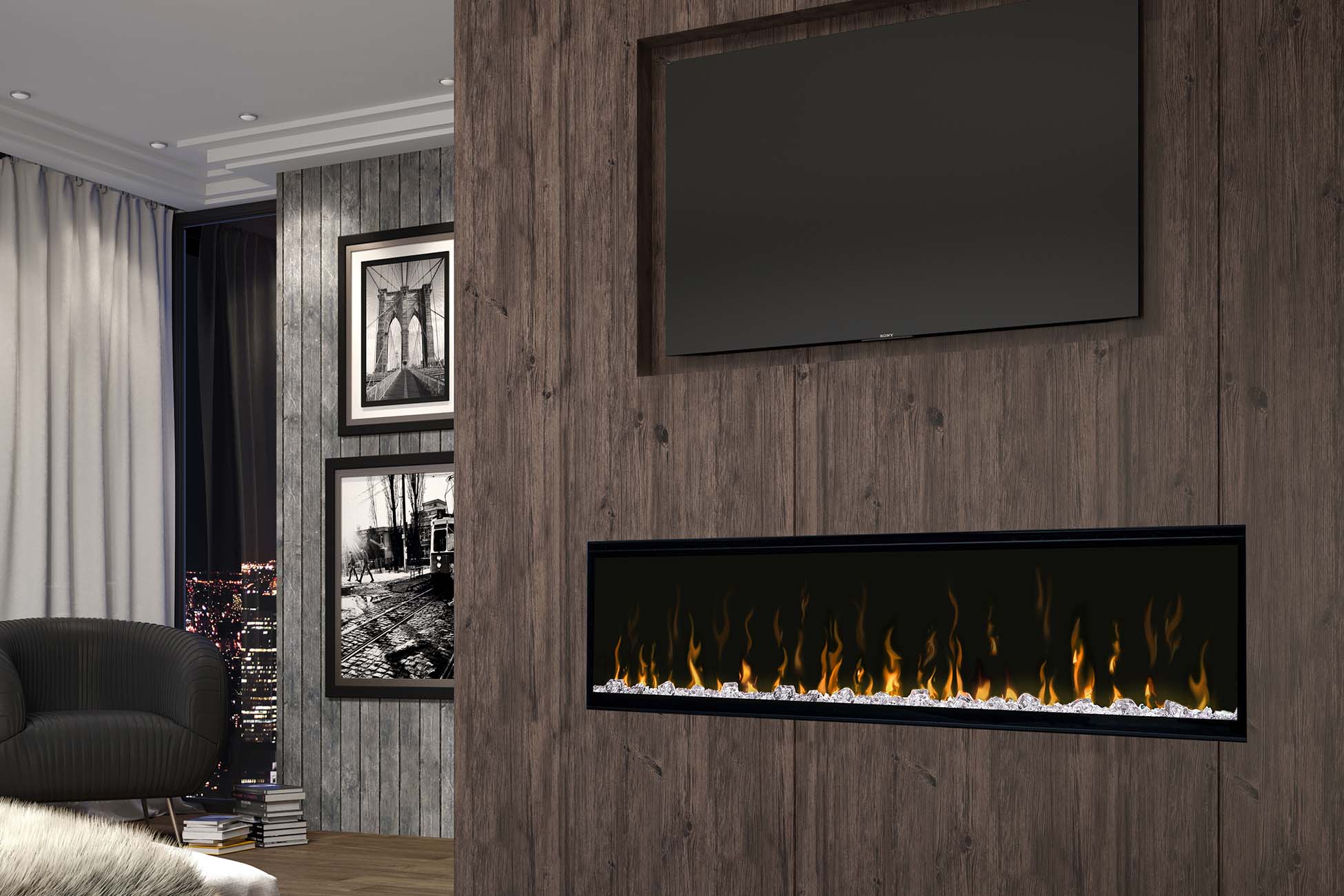IgniteXL Dimplex 60" Linear Recessed / Built in Electric Fireplace - Electric Fireplace by Dimplex | Buy at Agent BBQ