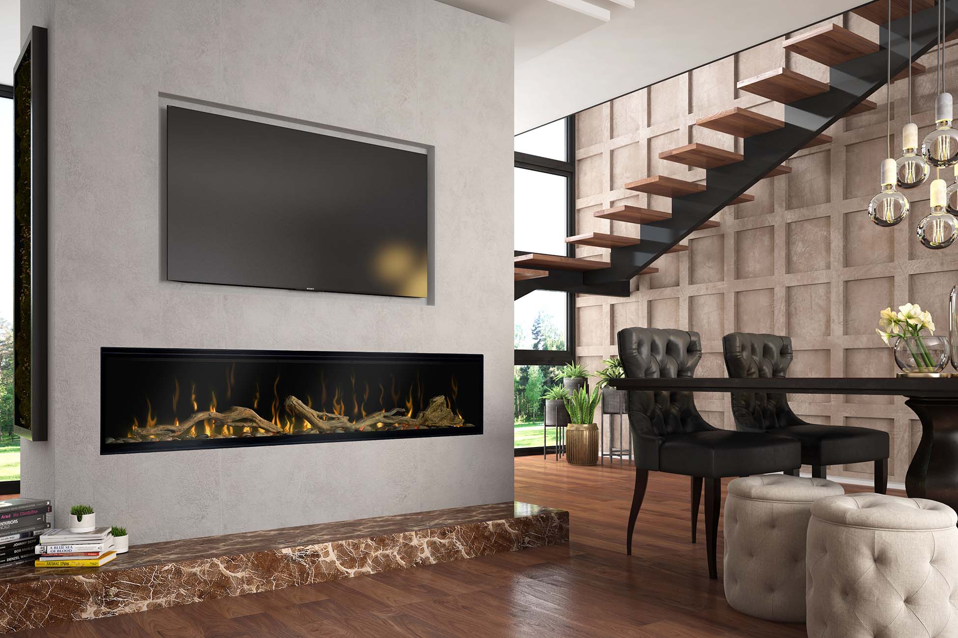 IgniteXL Dimplex 60" Linear Recessed / Built in Electric Fireplace - Electric Fireplace by Dimplex | Buy at Agent BBQ