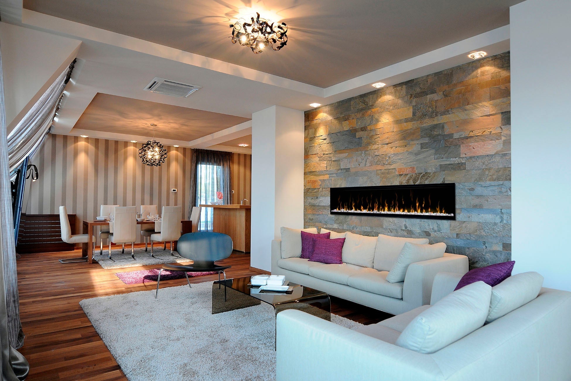 IgniteXL Dimplex 74" Linear Recessed / Built in Electric Fireplace - Electric Fireplace by Dimplex | Buy at Agent BBQ