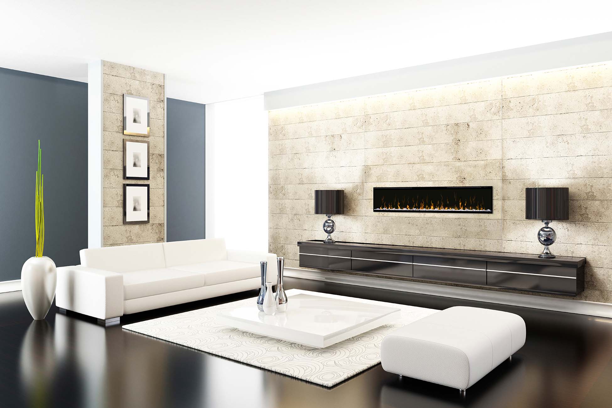 IgniteXL Dimplex 74" Linear Recessed / Built in Electric Fireplace - Electric Fireplace by Dimplex | Buy at Agent BBQ