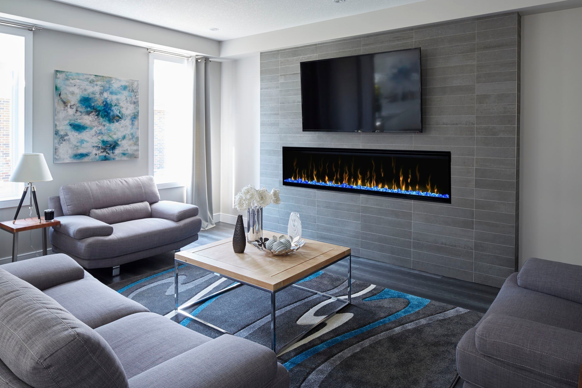 IgniteXL Dimplex 74" Linear Recessed / Built in Electric Fireplace - Electric Fireplace by Dimplex | Buy at Agent BBQ