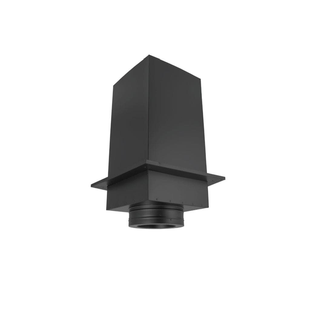 DuraVent - Cathedral Ceiling With Black Double Wall Pipe Wood Stove Chimney Kit - by DuraVent | Buy at Agent BBQ